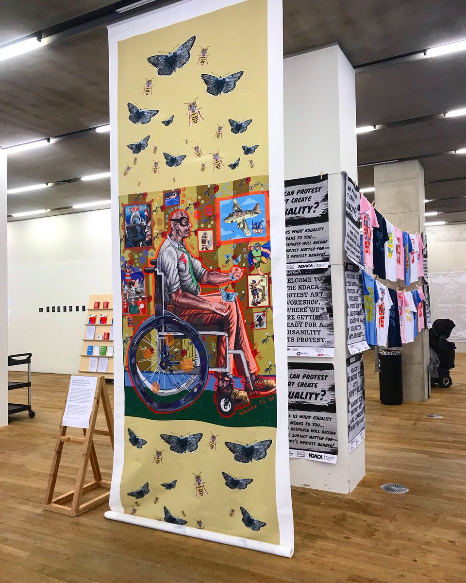 lulu_nunn's tweet image. we’ve installed @JASONWILSHERMIL’s “1995 disability discrimination act” 15 foot digital painting banner at @TateExchange (tate modern) for “ghosts in the machine”. come &amp;amp; see it until 6pm this sunday! #tateexchange #tatemodern #shapearts #disabilityrights #disability #tate