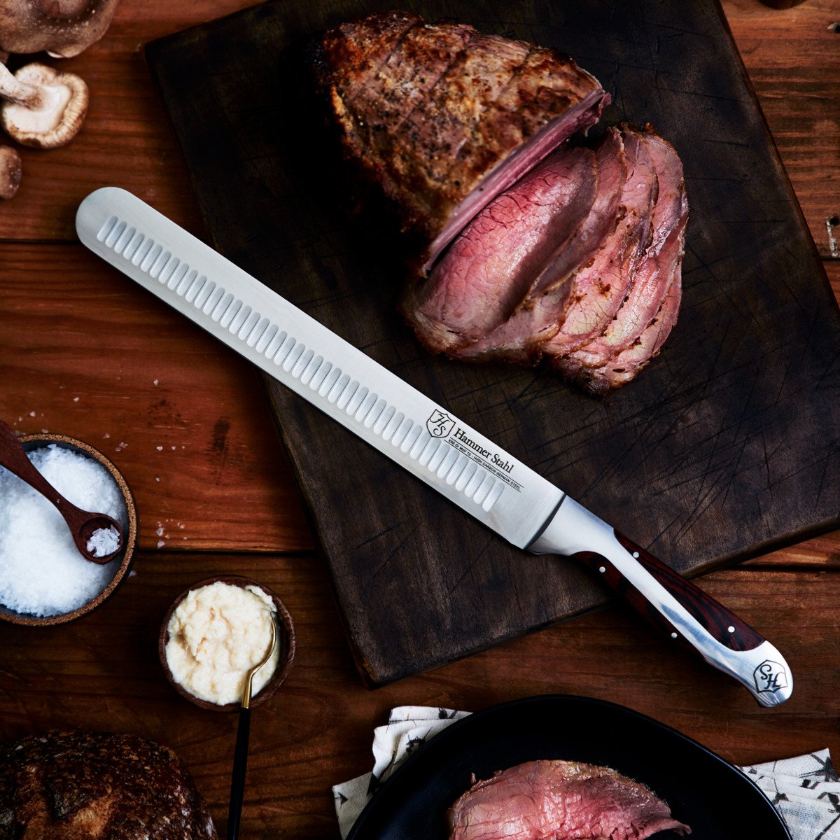 Our March Knife of the Month: the 10" Slicer! Now is a great time to get it at 50% off, just in time Easter and the start of barbecue season. Buy it here: hammerstahl.com/10-slicer.html