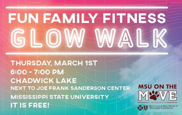 MSUHPW's tweet photo. TONIGHT!  Come out to the Chadwick Lake at MSU for our "Glow Walk" sponsored by  MSU on the Move! It is a FREE event that begins at 6:00pm, with  activities for all ages! https://t.co/TAQDJniNS7