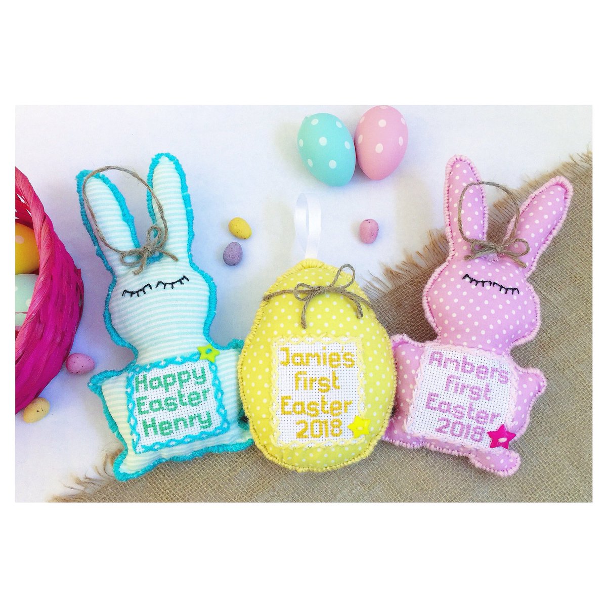 BakedBeanBaby's tweet photo. Love making these and they’re a great alternative non-chocolate Easter gift, especially for those bubbas! Personalised with any wording &amp; in any colour 🐣
#easter #eastergift #alternativeeastergift #nonchocolateeastergifts #easterbunny #easterdecor #springdecor #babysfirsteaster https://t.co/IUpdj0NPwV