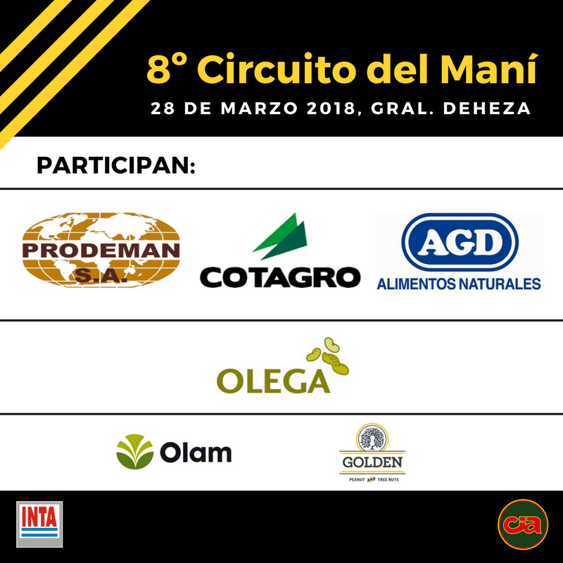 CIAgralcabrera's tweet photo. ¡Gracias @AGDagro , @CotagroAR , #Prodeman, #Olega, @golden_peanut, @Olam por su apoyo y colaboración en el #8ºCircuitoDelManí! https://t.co/lbOQAr4QEt