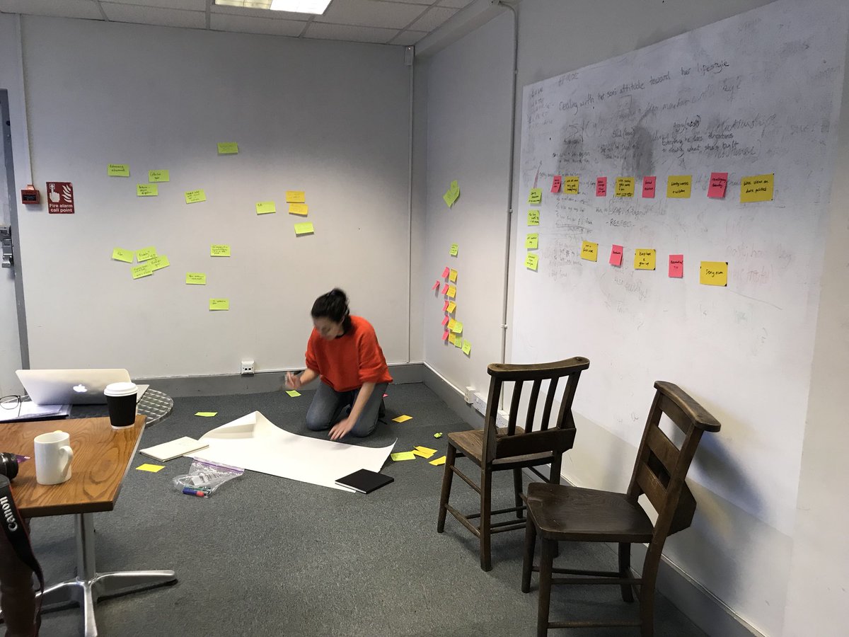 PaperMashT's tweet image. A sea of post-it notes and musical notes. Some aspects of Day 2 in the R&amp;amp;D of #BITS supported by @wellcometrust