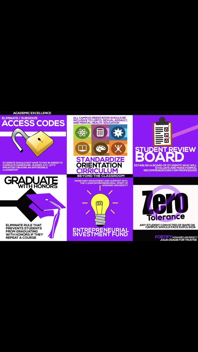 __ItsRashea's tweet photo. Julia Osagie plans to Fortify HU through three pillars. Vote Osagie for a candidate who has the experience, the track-record, and the dedication to create a safer and better space for Howard students. #OSAGIEforTrustee #FORTIFYHU #SecureTheLegacy https://t.co/yURflxz53Z