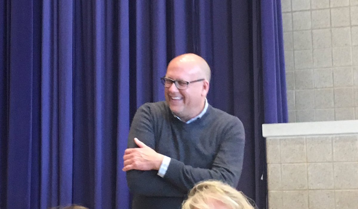 misteriverson's tweet image. Having a blast with @JBerckemeyer! One of the only PD’s where I’ve actually filled three pages of notes and laughed ‘til I’ve cried! #wmsedchat