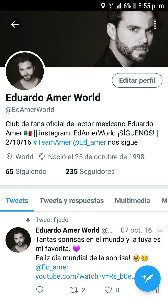 EdAmerWorld's tweet photo. Hola! #TeamAmer
Cambiamos el nombre de la cuenta🙌🏻 desde hoy somos #EduardoAmerWorld @EdAmerWorld en twitter e instagram! 💋 

@Ed_amer https://t.co/WbUVBN52mu
