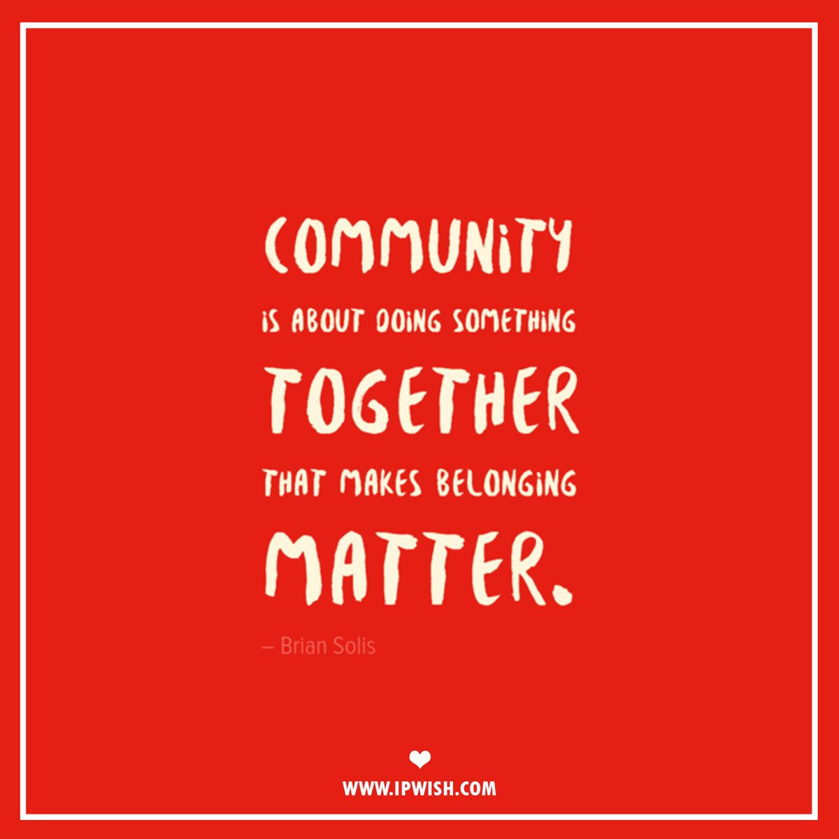 briansolis's tweet photo. "Community is about doing something together that makes belonging matter."
Created by https://t.co/LPBbxFQvXD
#SMMW18 
#smmw2018 https://t.co/0dNXGAzEI4