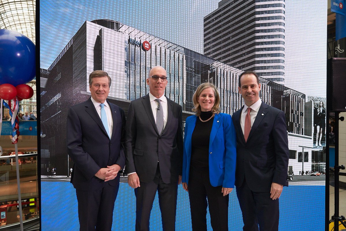 BMO's tweet photo. We’re proud to announce a brand new BMO Campus at Yonge and Dundas Square in Toronto. Launching in 2021, this joint collaboration with @cadfairview will truly be a workplace of the future. https://t.co/FihAW19JUr