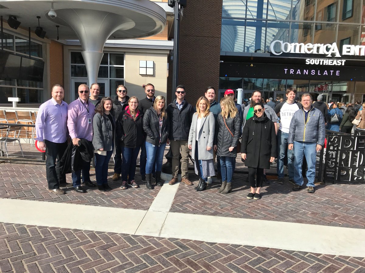 AmberEngine's tweet photo. Music video awards show? Or Quicken Loans all-company meeting? We did a double take too! Team Amber Engine had a blast at the @ACM2018 with hilarious host (and Detroit native) @KeeganMichaelKey. #tbt #littlecaesarsarena #translationcomplete #ACMTranslate https://t.co/YrU3c7v9fB