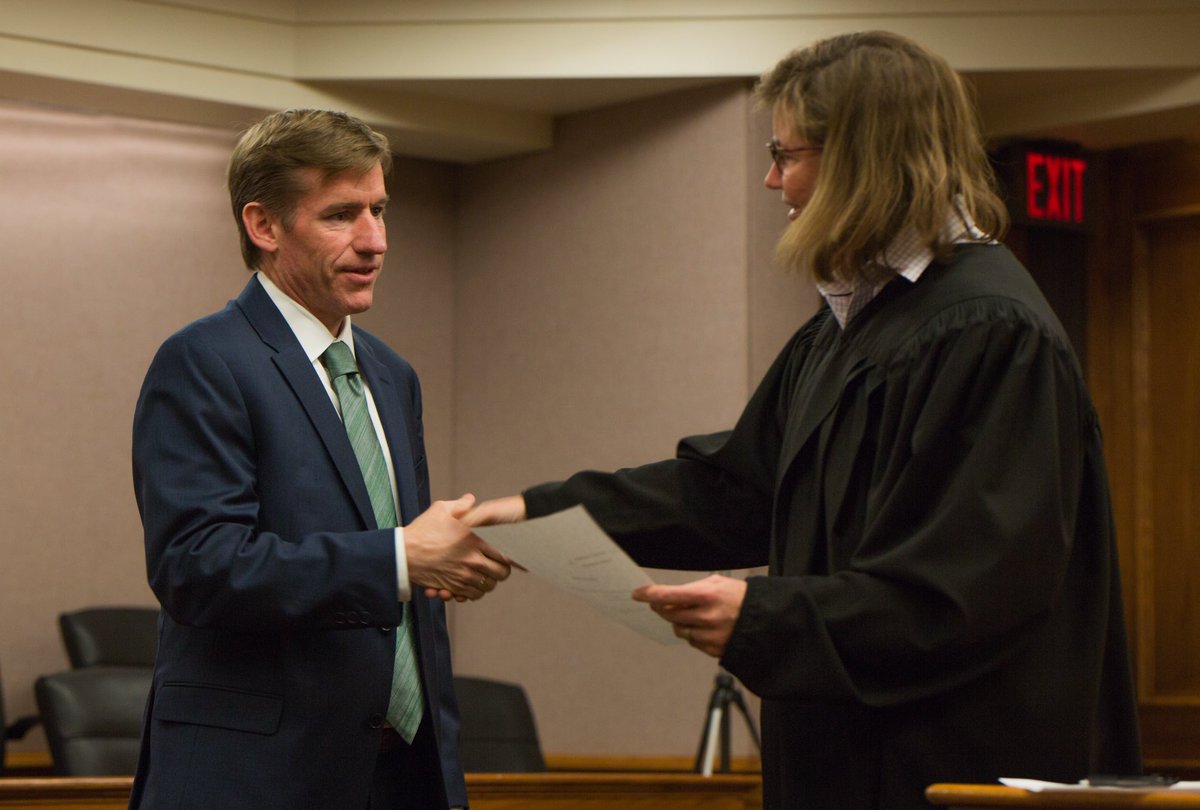 MDoughertyCO's tweet photo. Today has been one of the most amazing and wonderful days in my career. Joined by my colleagues and family I took the oath of office as Boulder County's District Attorney. I am excited about the future! #copolitics #coleg #BoulderDA https://t.co/HUvyjM9TUF