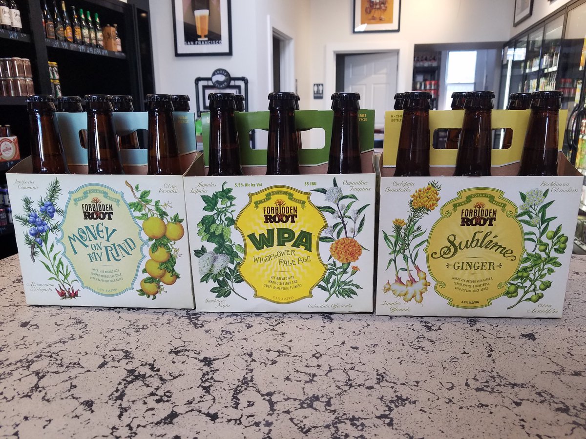 BeeronCentral's tweet photo. A mostly botanic beer brewery (though their hazy ipas are great too), @ForbiddenRoot is making some really cool beer. And now we have it! #beer #craftbeer #beeroncentral #forbiddenroot https://t.co/alr8lzvzHx