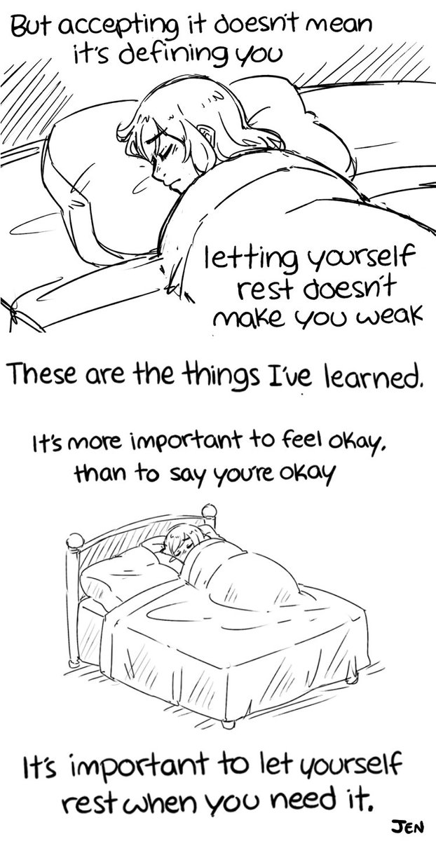 A reminder to myself and others: 
It's important to let yourself rest when you need it 💙