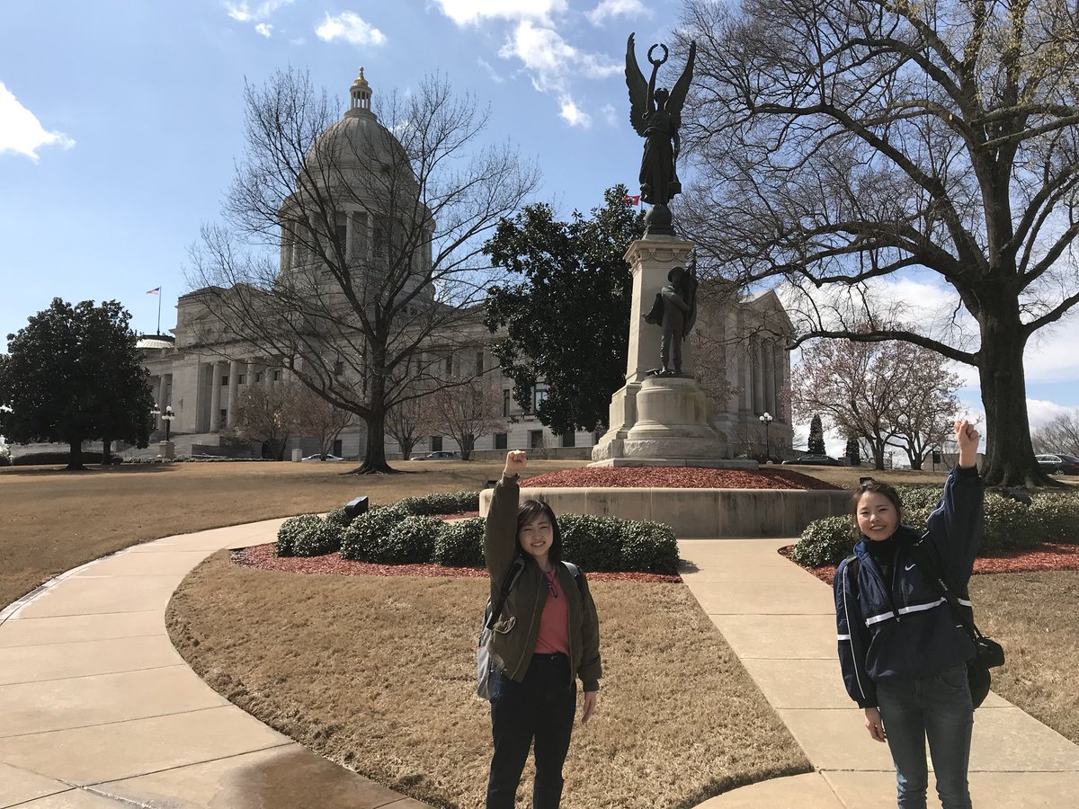 ATUimsso's tweet photo. The very first exchange students from Nagoya University of Foreign Studies have arrived in Arkansas!! https://t.co/fXJEpQB1QT