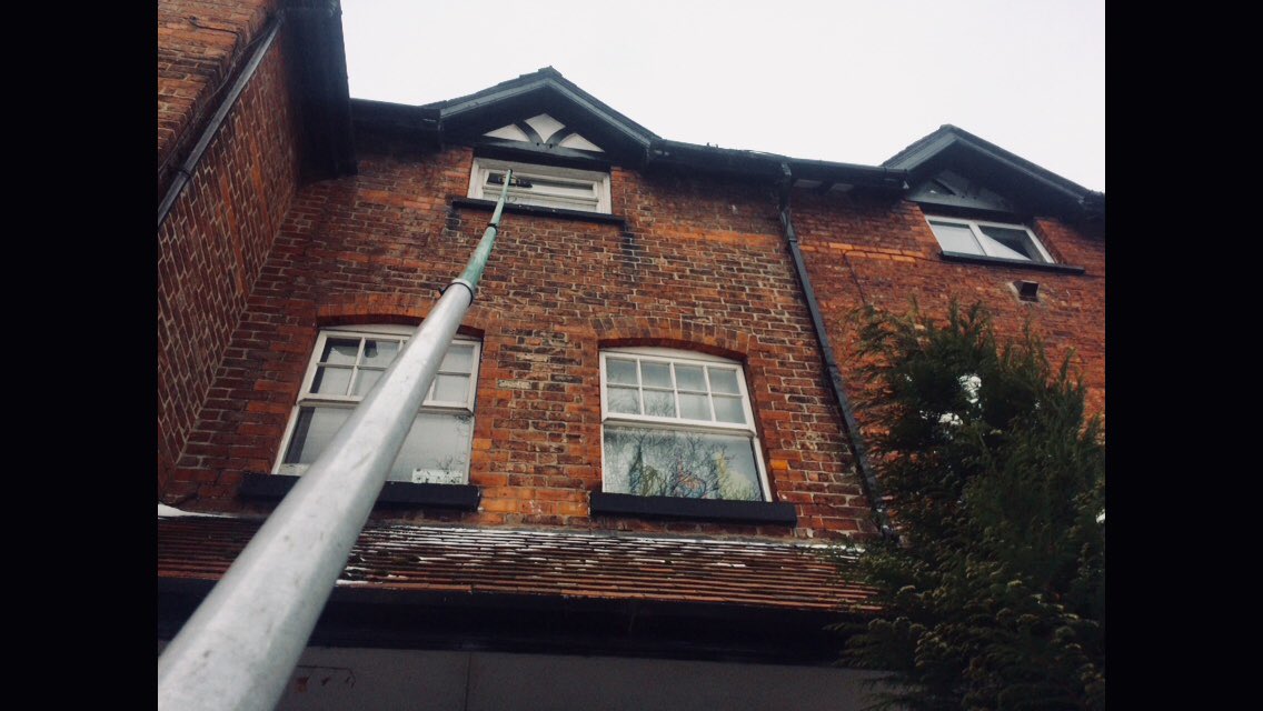While the Schools are shut and the Metrolink is suspended in Didsbury... We’re sweating at 26°C with our hot purified water window cleaning system.