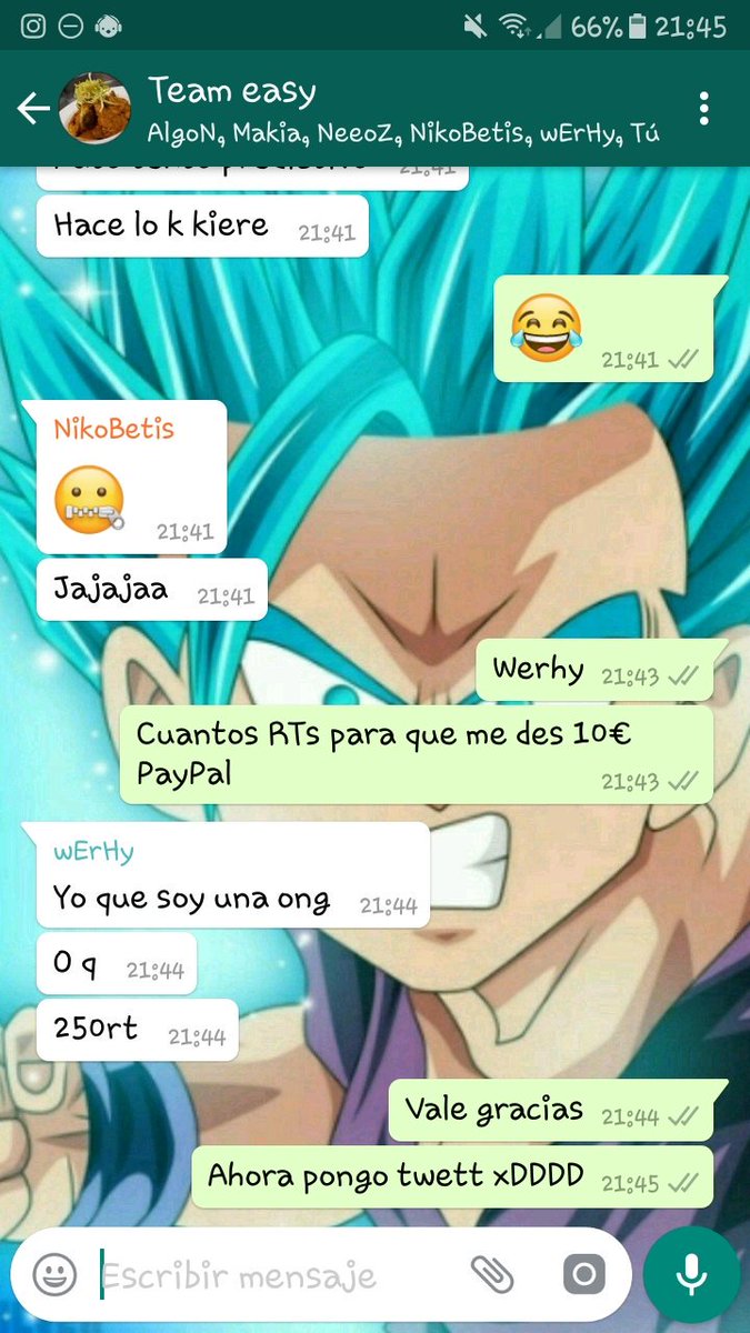 Va chavales 250 #RTs y el bueno de @wErHy_19 me da 10€ PayPal.☺

Sólo pido un RT para contribuir a la causa❤🔃