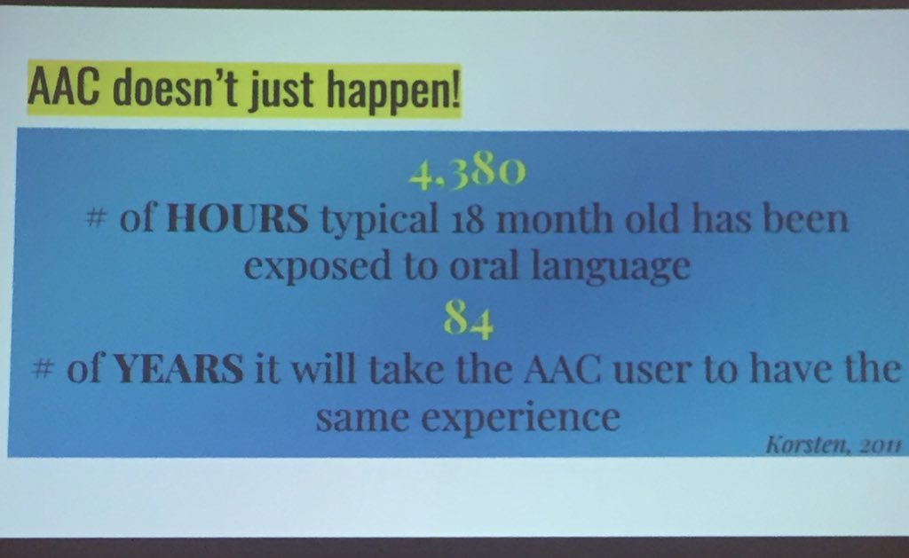 MollyHoral's tweet photo. AAC users need explicit and direct instruction in communication and language. Provide AND teach the device. #aac #michigancec https://t.co/A7bdKj2ET7