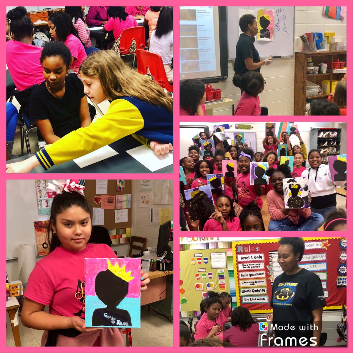 Our Creative Canvas session was a success! The butterflies were excited to bond w/one another painting, eating, &amp; drinking--togetherness! Special thanks to our FABULOUS Art teacher <a href="/cwalton7474/">Artedcbar</a>! You were amazing!🦋❤👩🏽‍🎨🎨 #butterflysisters  #creatingmemories #mentoringmatters