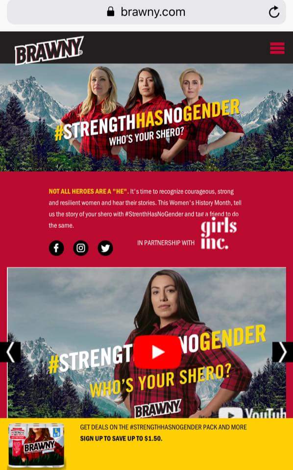 miwsac's tweet image. #StrengthHadNoGender 
A local indigenous woman highlighted in the new Brawny commercials. 
Follow the link:
youtu.be/USHkTJsaVoQ