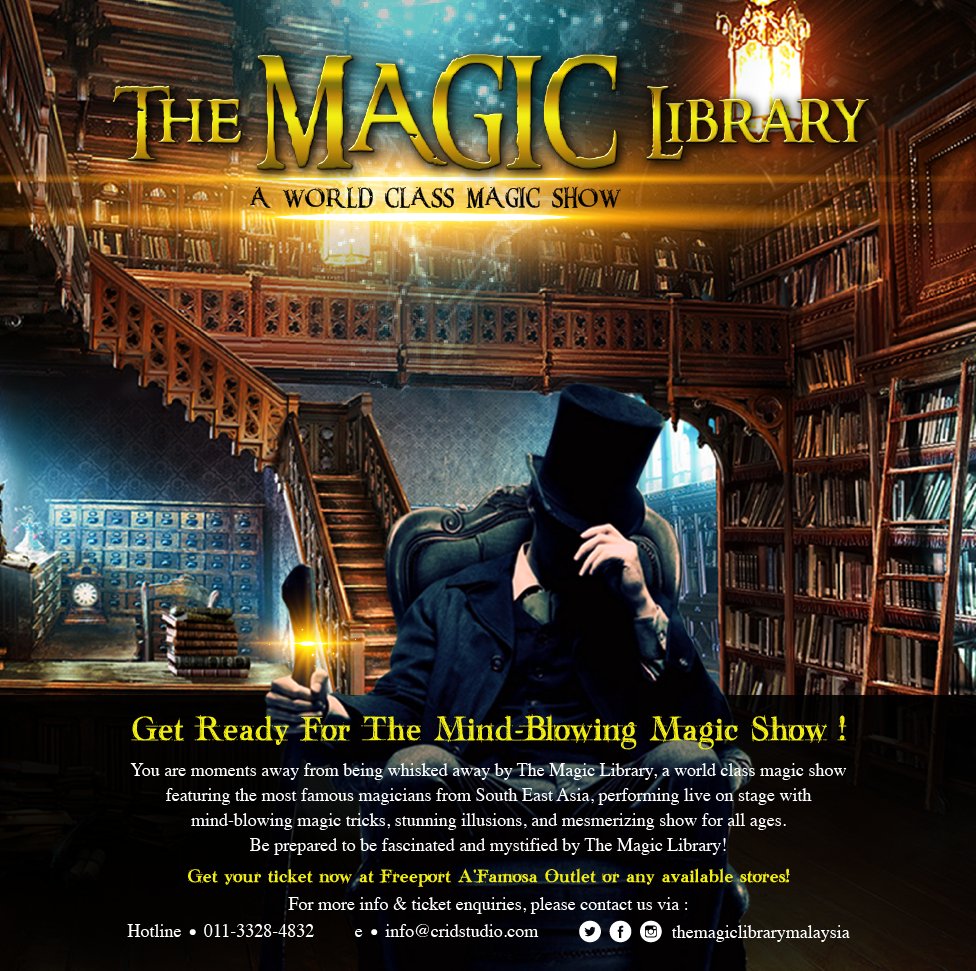 FreeportAFamosa's tweet photo. Are you ready for a World Class Magicians show? Performing on stage are famous magicians from Southeast Asia countries to present you mind-blowing magic tricks, stunning illusions and be prepared to be mesmerised in this world class magic show. Book your tickets now! https://t.co/i5B2Ep9hGp