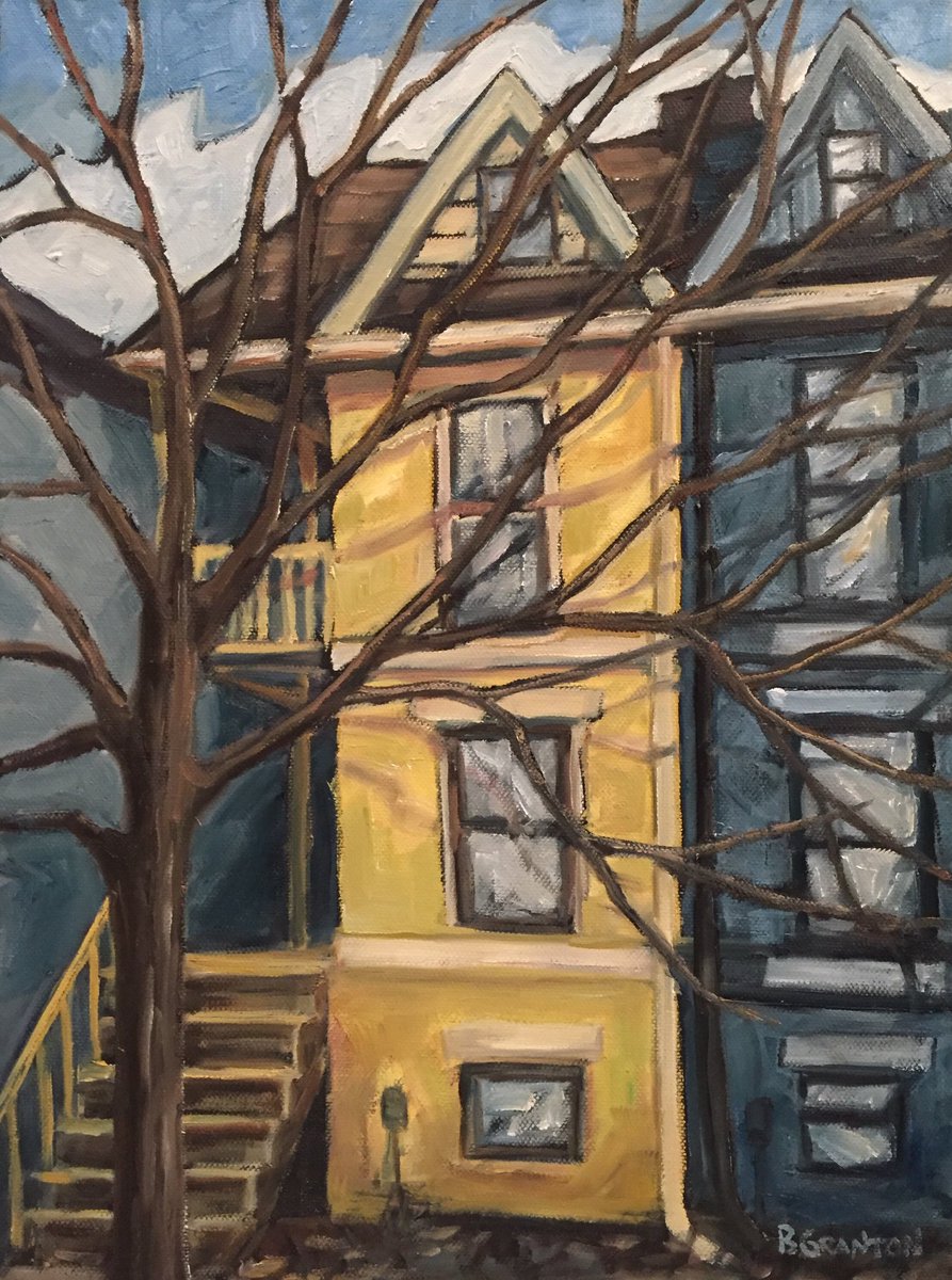 BGrantonArtist's tweet photo. Yellow Cheer. 16x12” oil. Available #toronto #roncesvalle https://t.co/LVbumsNwZl