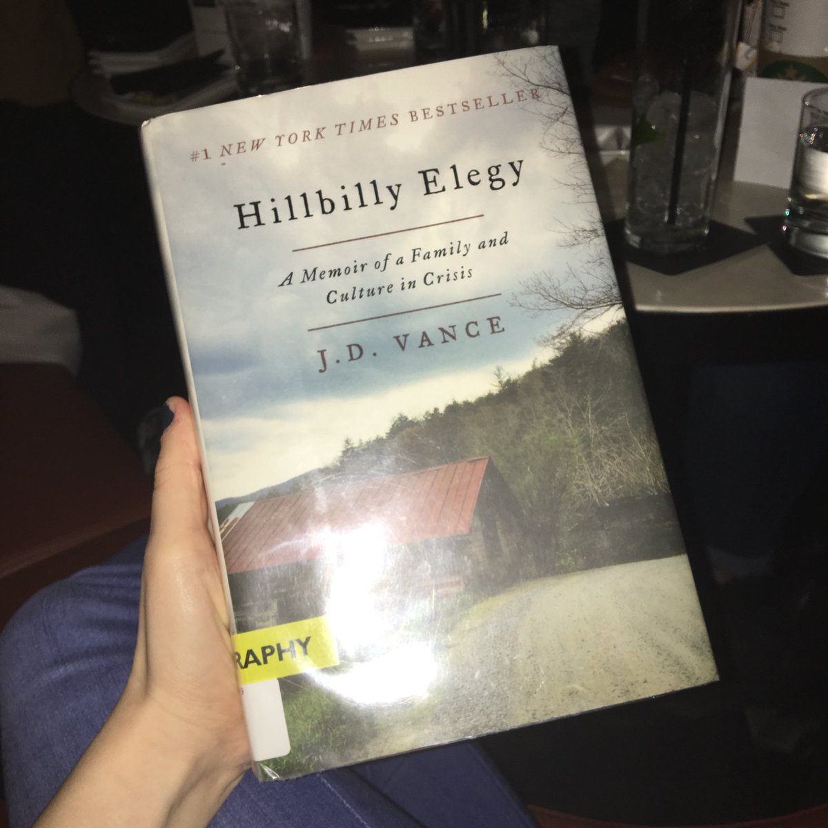 emmatruax's tweet photo. Tonight we discussed #TheHillbillyElegy by @JDVance1 at our #bookclub. A great read! https://t.co/jOQRBZjQot