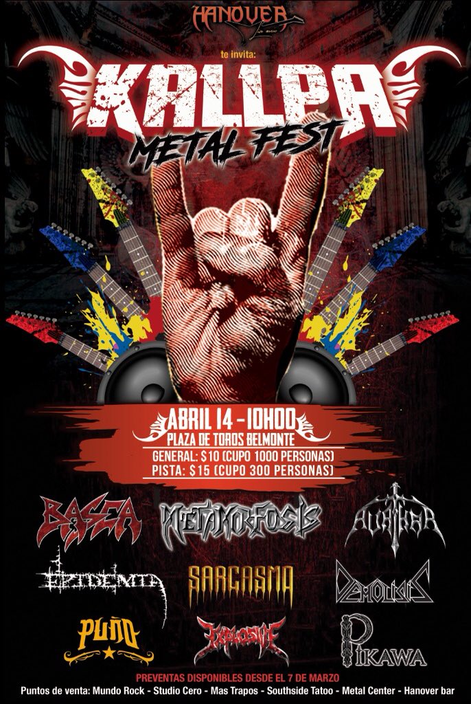 EpidemiaEcuador's tweet photo. Epidemia. Kallpa Metal Fest!!! https://t.co/hgkuZkc1bG