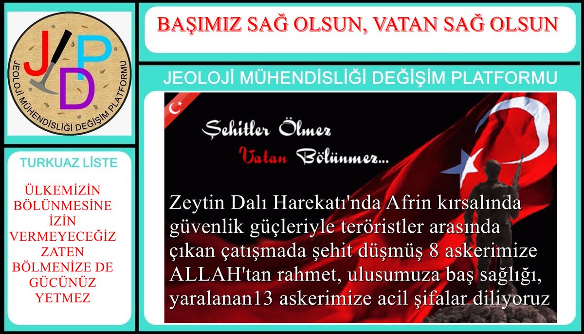 ŞEHİTLERİMİZİ SAYGIYLA ANIYORUZ, HAKLARINI HELAL ETMESİNİ İSTİYORUZ..