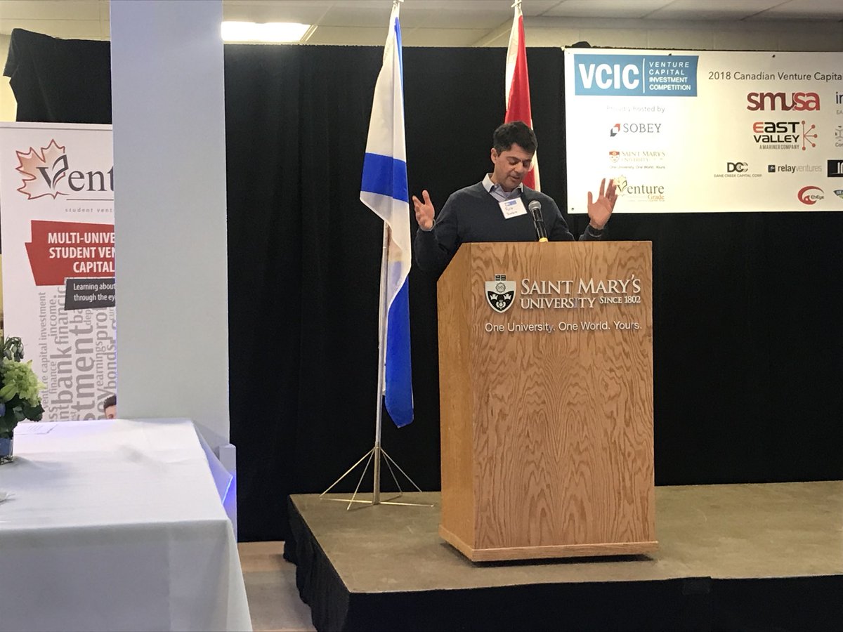 VentureGrade's tweet photo. Rob Barbra, from @buildventures representing @cvca, speaking on the great initiatives @SobeySchool_SMU and the Atlantic region have to offer https://t.co/I0lZqtw9qT