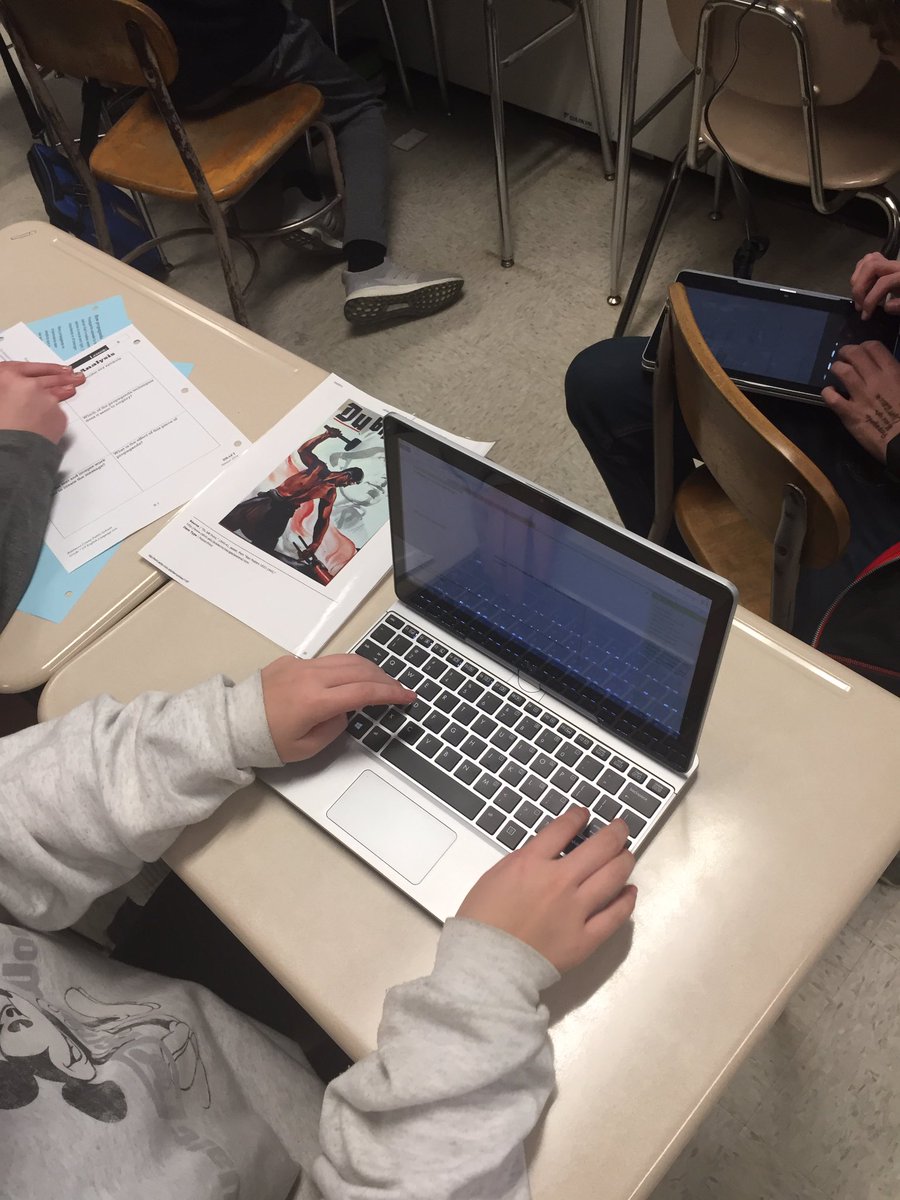 Jill Cox (@jillcox_teacher) on Twitter photo Ss using One Note as their class notebooks and analyzing propaganda posters to explain their purpose in Mr. Bauer's 7th grade GT/AA ELA classes <a href="/dmsbcps/">Dumbarton MS</a> Ss using One Note as their class notebooks and analyzing propaganda posters to explain their purpose in Mr. Bauer's 7th grade GT/AA ELA classes <a href="/dmsbcps/">Dumbarton MS</a>