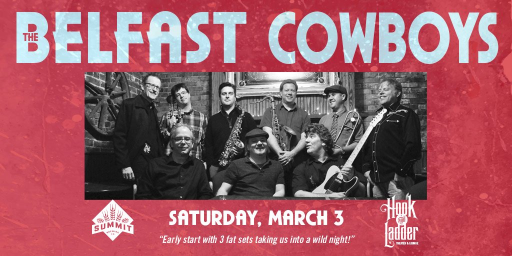 TheHookMpls's tweet photo. **Ticket Alert** - @belfastcowboy THIS Saturday (3/3) at @TheHookMpls is close to selling out. -- BUY YOUR TICKETS NOW!!! --> https://t.co/hMAwxOwgYz https://t.co/vnhjVuaKxX