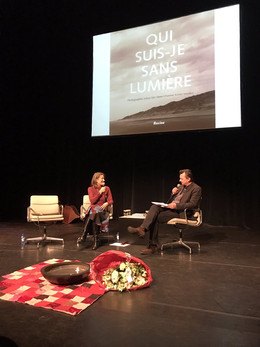 fzibouh's tweet photo. Présentation du livre de Kristin Verellen "Qui suis-je sans lumière" au KVS. Une belle soirée en hommage pour son mari Johan Van Steen, décédé lors des attentats du 22 mars + Expo Photo à voir au KVS! https://t.co/P6mseosSdz