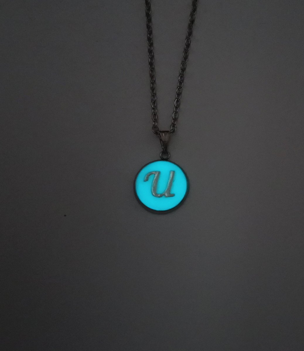 Inavitskaya's tweet photo. Glow in the Dark INITIALS   https://t.co/D8RSCToNMh   #glowing #necklace #initial #giftideas #birthday #MothersDay https://t.co/cmrTCUo5p1