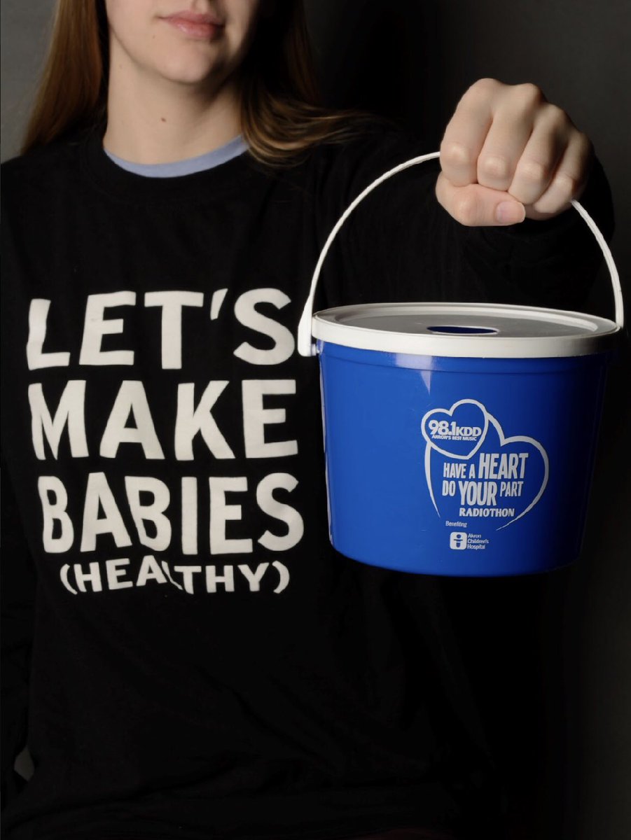 DMUAkron's tweet photo. Look out for this blue bucket at Thursday’s TONIGHT!! Our team will be there collecting donations with DONUTS!!🍩🍩 https://t.co/8KZI4L2NP3