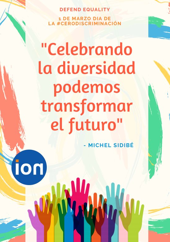 ionetworksmx's tweet photo. #EnTodoElMundoEsChido que exista #CeroDiscriminación , en #IONetworks apoyamos y apoyaremos siempre la inclusión y respeto de todo ser humano en la sociedad, porque todos merecemos un trato digno e igualitario. https://t.co/Z2OOPfc6xk