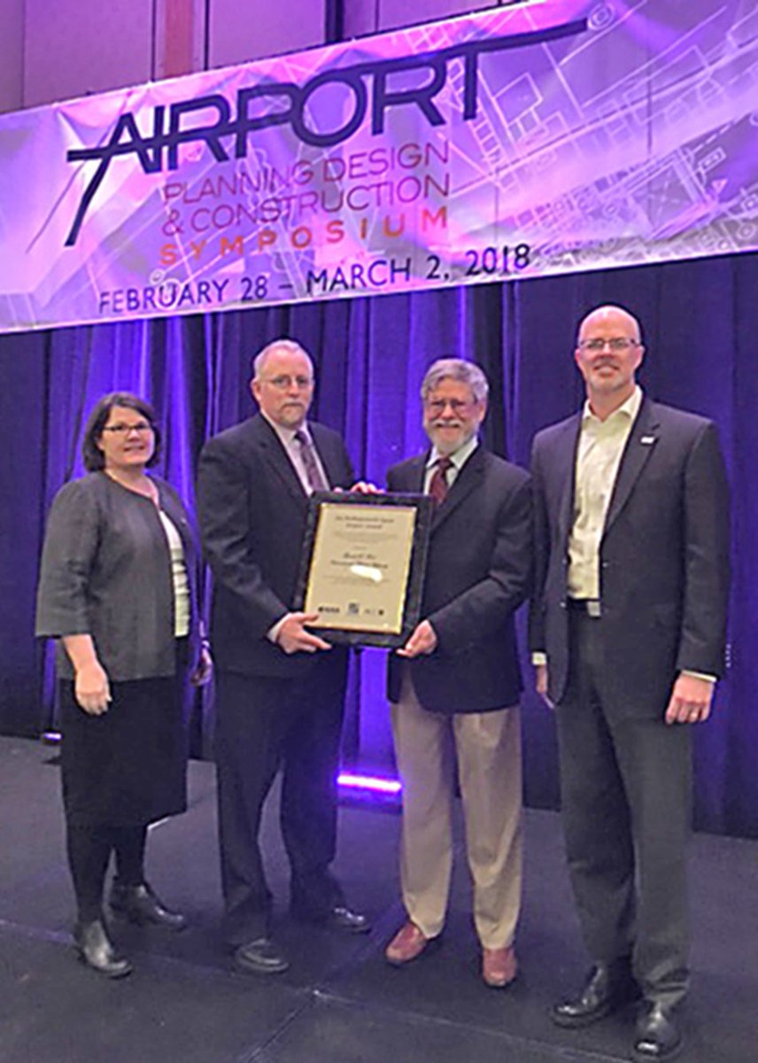 We don't do our jobs to win awards, but being acknowledged for outstanding work still feels great. Roy Hawkins is accepting the Jay Hollingsworth Speas Airport Award for ‘improving environmental relationships between airports and the communities they serve’.