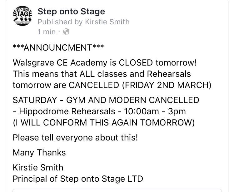 StepOntoStage's tweet photo. ‼️CANCELLATION‼️ https://t.co/axek85ybvW