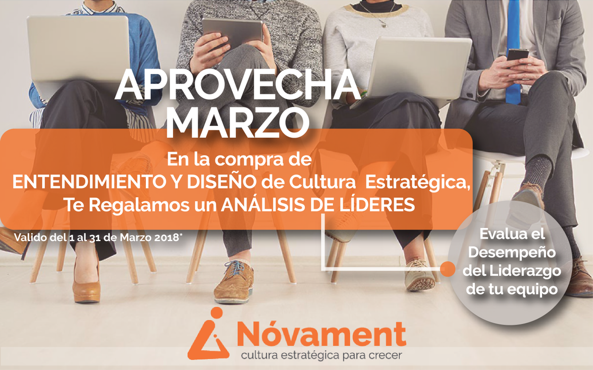 NovamentMty's tweet photo. Obtén nuestra promoción del mes, en la compra de un entendimiento y diseño, te regalamos un análisis de líderes, donde alineamos a tu equipo a un mismo rumbo por medio de objetivos e indicadores.

#Novament #Marzo2018 https://t.co/iLeCxIQGvR