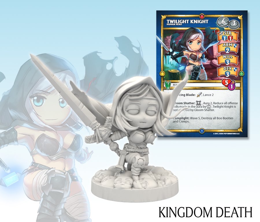 ninjadiv's tweet photo. She's back! The beloved Twilight Knight, Super Dungeon Hero sculpted by Kingdom Death, is back in stock! She's a high-quality multi-part resin model with incredible detail! Some assembly required. Get yours now!
https://t.co/xSetG4lgeh https://t.co/W7YeRWKcKD