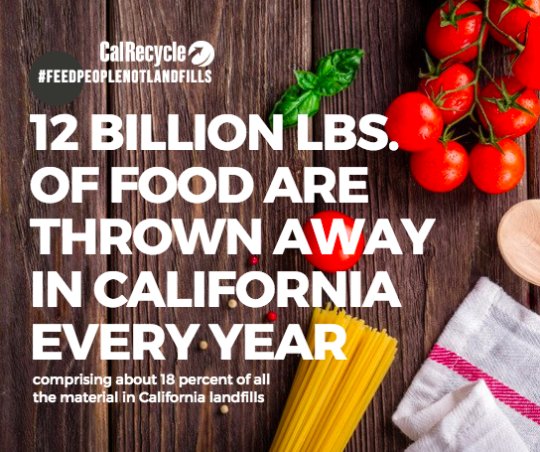CalRecycle's tweet image. Food Waste Prevention Week starts Monday! Find out how our Executive Fellow intern uses her restaurant training background to prevent food waste. buff.ly/2F6fXhr  #FeedPeopleNotLandfills #GoFurtherWithFood #SaveTheFood