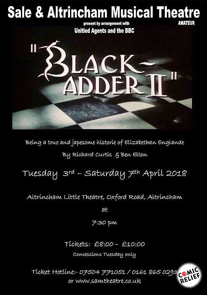 Rehearsals are going really well for our production of #Blackadder2  The cast are having a blast brining this hilarious script to life! You won’t want to miss out on this one. For a mere tenner of your hard earned, you will be in for a fantastic night of cod pieces and comedy.