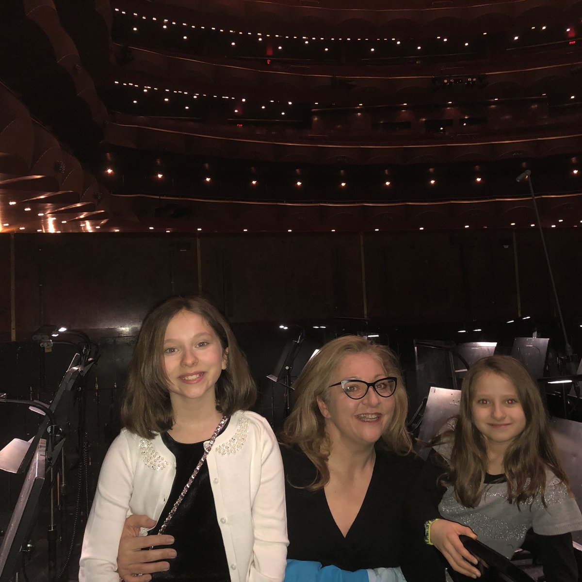HeldenMommy's tweet photo. My girls are here to see #METElektra @MetOpera and got to see the best view in the whole house... the only things missing were @nezetseguin and @METOrchestra !!!! https://t.co/A5JuoFIjlD