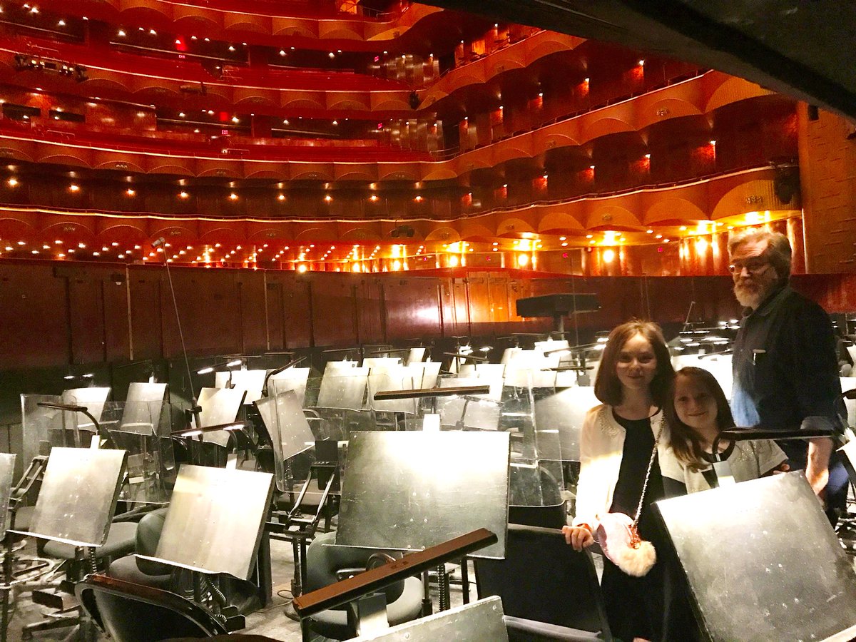 HeldenMommy's tweet photo. My girls are here to see #METElektra @MetOpera and got to see the best view in the whole house... the only things missing were @nezetseguin and @METOrchestra !!!! https://t.co/A5JuoFIjlD