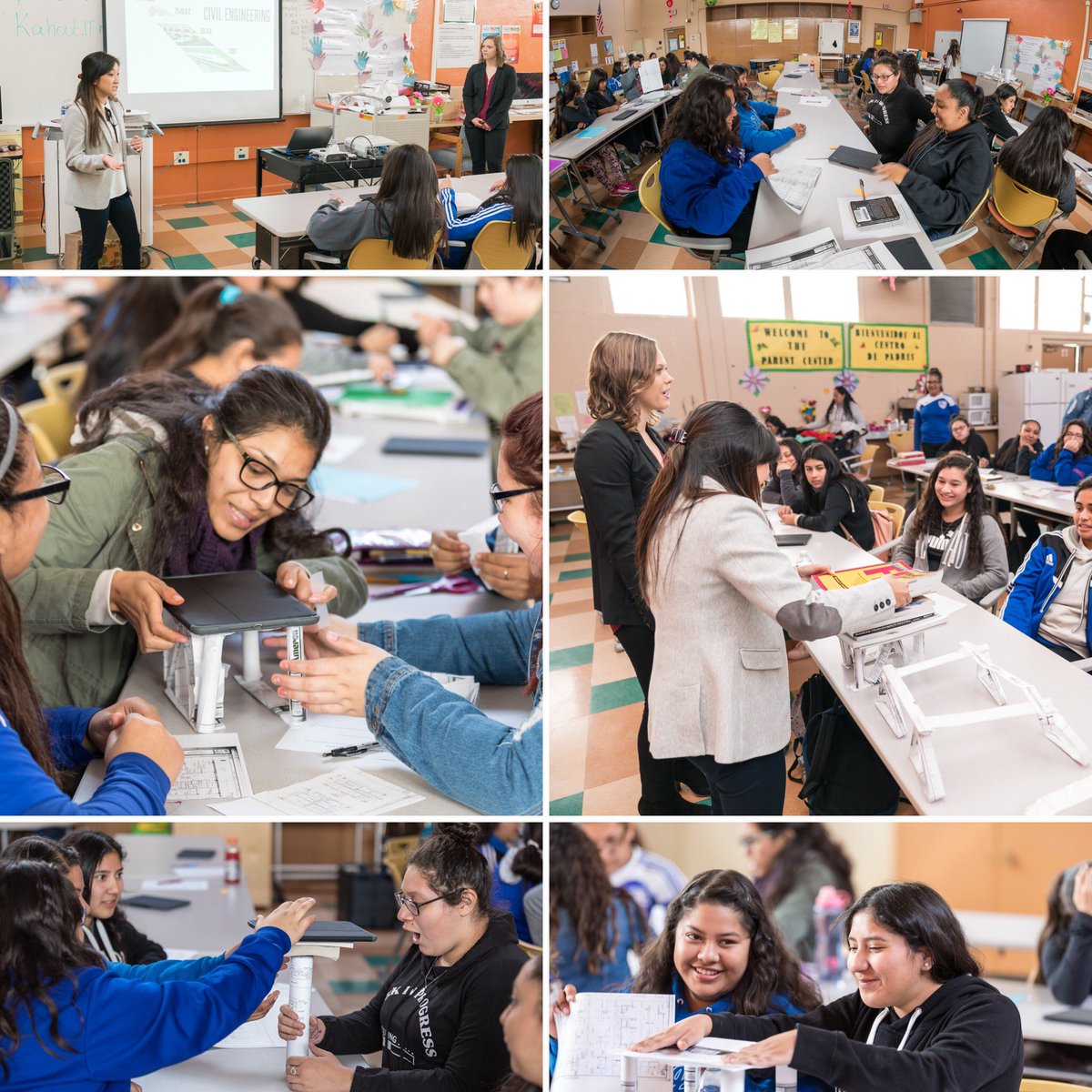 LACWomenLeaders's tweet photo. @LACoPublicWorks @PWWomensLegacy #STEMoutreachProgram encourages and empowers over 70 young female students at @sunvalleymagnet to pursue careers in STEM fields for Introduce A Girl To Engineering Day 2018. #RecycledPaperStructures #Creativity #Collaboration https://t.co/Qp0sxLA7NZ