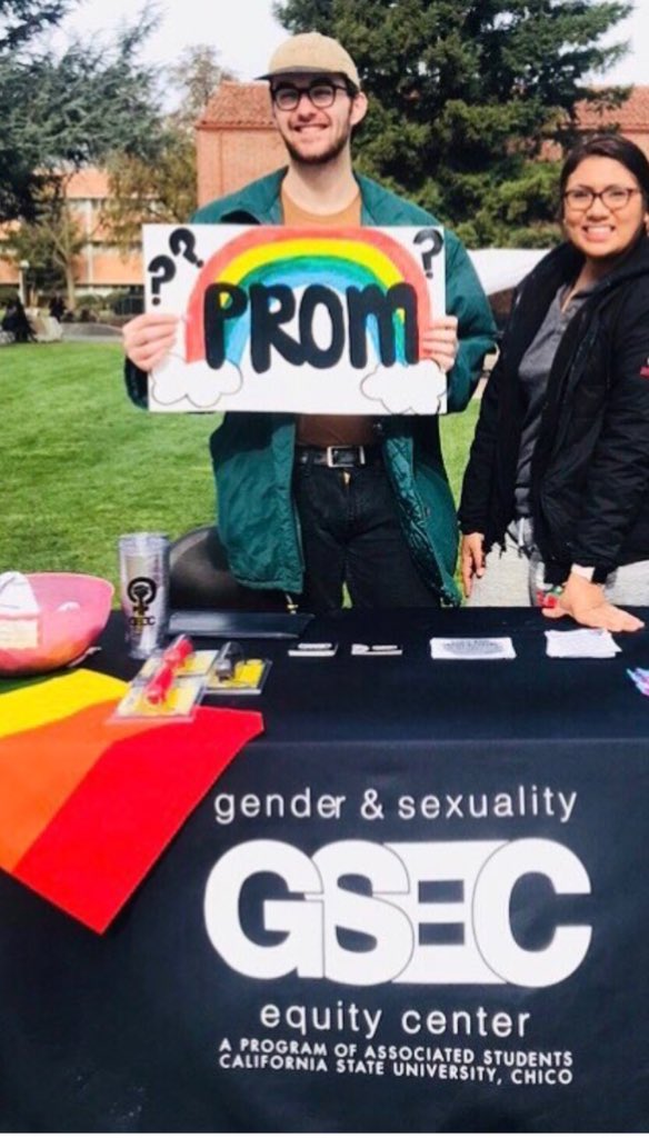 ChicoStateGSEC's tweet photo. #QueerProm #ChicoState #Diversity #Inclusion Saturday March 3 rd 8 p.m to 11 p.m free food and drinks!! #KCSCRadio https://t.co/VY4LUAThEq