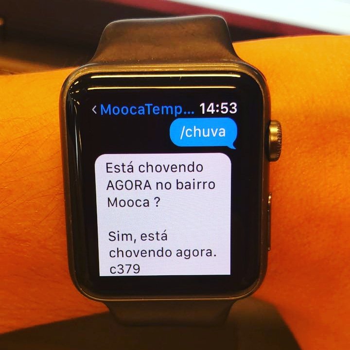wardston's tweet photo. That's what I am talking about. A #applewatch #smartwatch user sent to me this pic :) #IoT #smartyWiot #SmartyTempy #SmartCities #bot #chatbot #InternetOfThings #Engineering #InternetDasCoisas #Engenharia #mooca #saopaulo #brazil https://t.co/LniyFxty4X