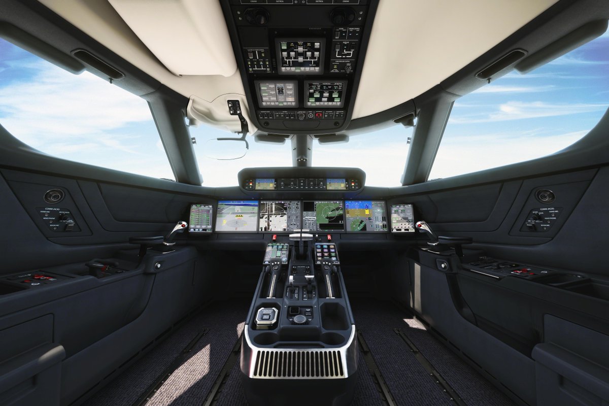 GulfstreamAero's tweet photo. Next-gen aircraft. Next-gen flying experience. #G500 https://t.co/g6ULgteWB9
