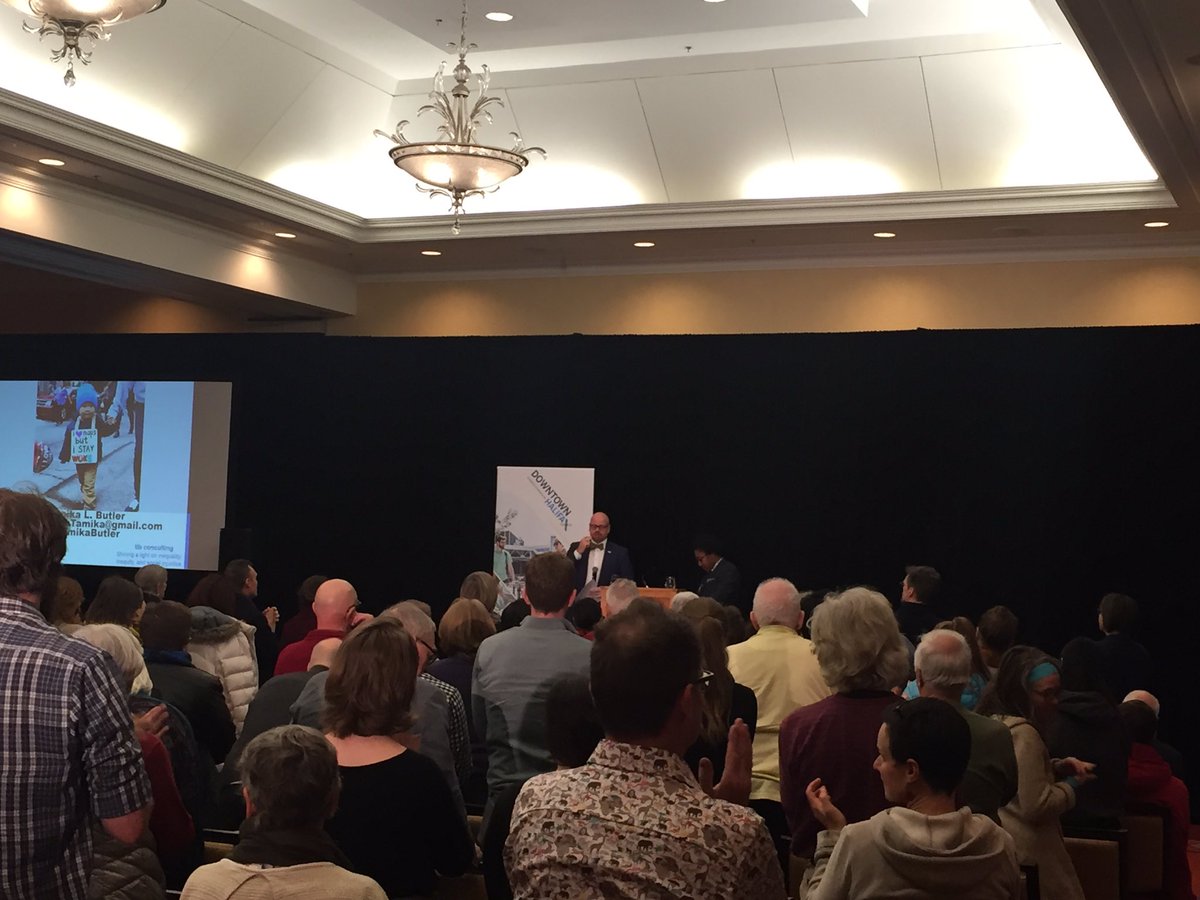 DowntownHalifax's tweet photo. Amazing job @TamikaButler! Time for a Q&A. #CarmichaelLecture https://t.co/o0iYoQODFV