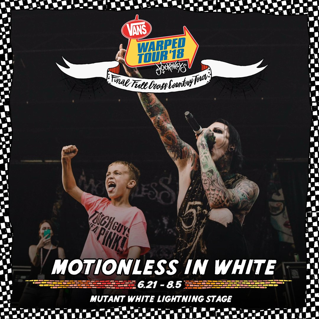 We are so very very honored to announce that we will be on entire and final @vanswarpedtour this summer. Our career would not be where it is without #WarpedTour and we cannot wait to make this last one as special as possible. See you this summer! bit.ly/2F5lGE5