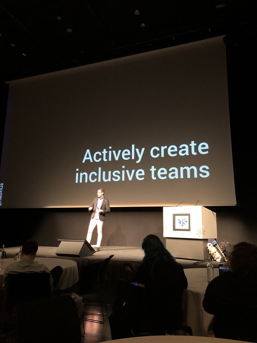 bubuslubu's tweet photo. #Diversity and #inclusion great talk today at #jsconf https://t.co/W0OtZzy0G8