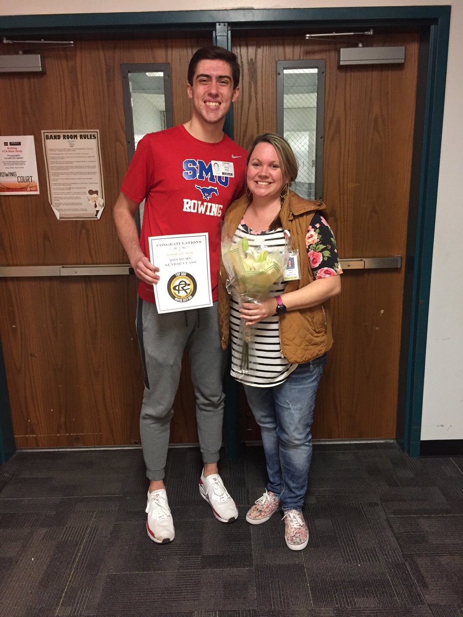 MrsEmilyHays's tweet photo. I got a special surprise today at the middle school!  Thank you @JoshDusek for picking me as your teacher for Top Dog!  It’s been a blast these seven years in band making music!  #rcisdef https://t.co/NCxcXj6ICe