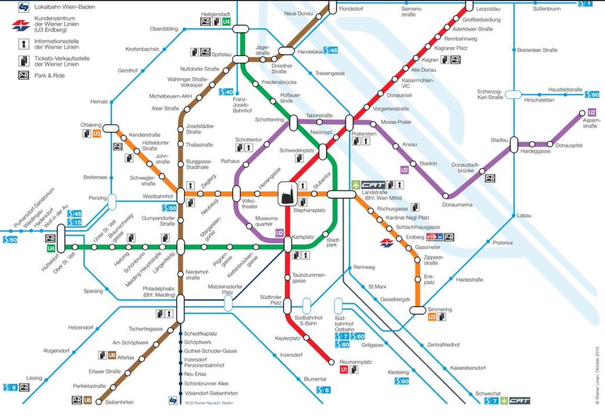 jen_keesmaat's tweet image. I’m a bit awestruck by Vienna transit. Clean, efficient, comprehensive. You can get anywhere to anywhere and you are always within a block of a subway station. It’s a network, so it’s possible to hop from line to line for efficient, short trips. And just 1€ a day, every day.